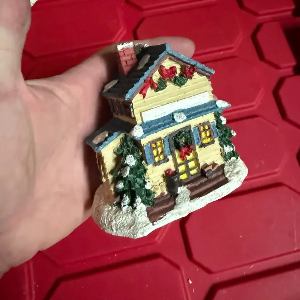 Christmas Village Cottage House Winter Holiday Miniature Decor
